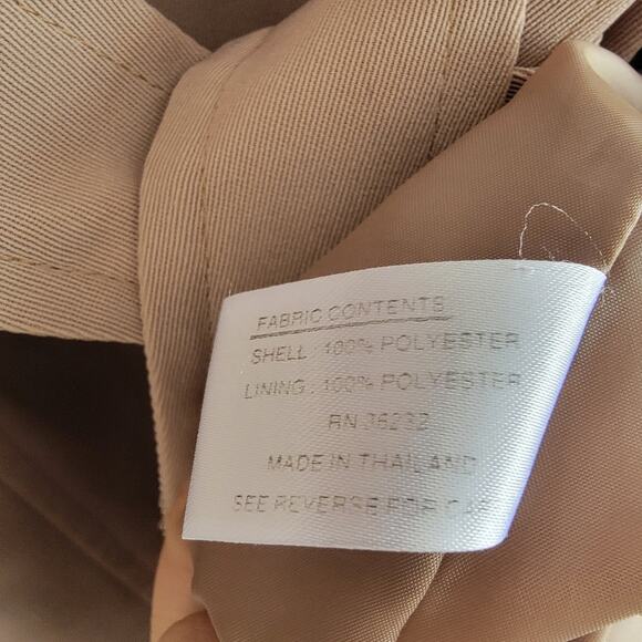 Gallery Vintage Long Sleeve Button Front Belted Trench Coat - Picture 7 of 7